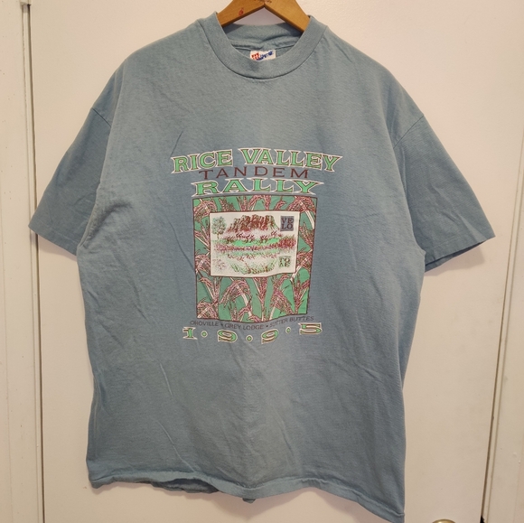 Vintage Bicycle Shirt XL Road Bike Cycle Rally 90s Mountain Biking Gorpcore Art - Picture 1 of 9